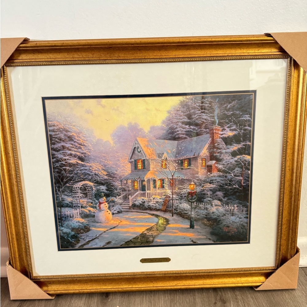Vintage Thomas Kincaid Signed And Numbered 17246/28000 The Night Before Chrismas